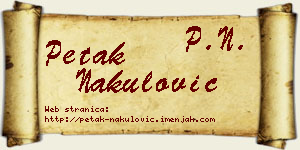 Petak Nakulović vizit kartica